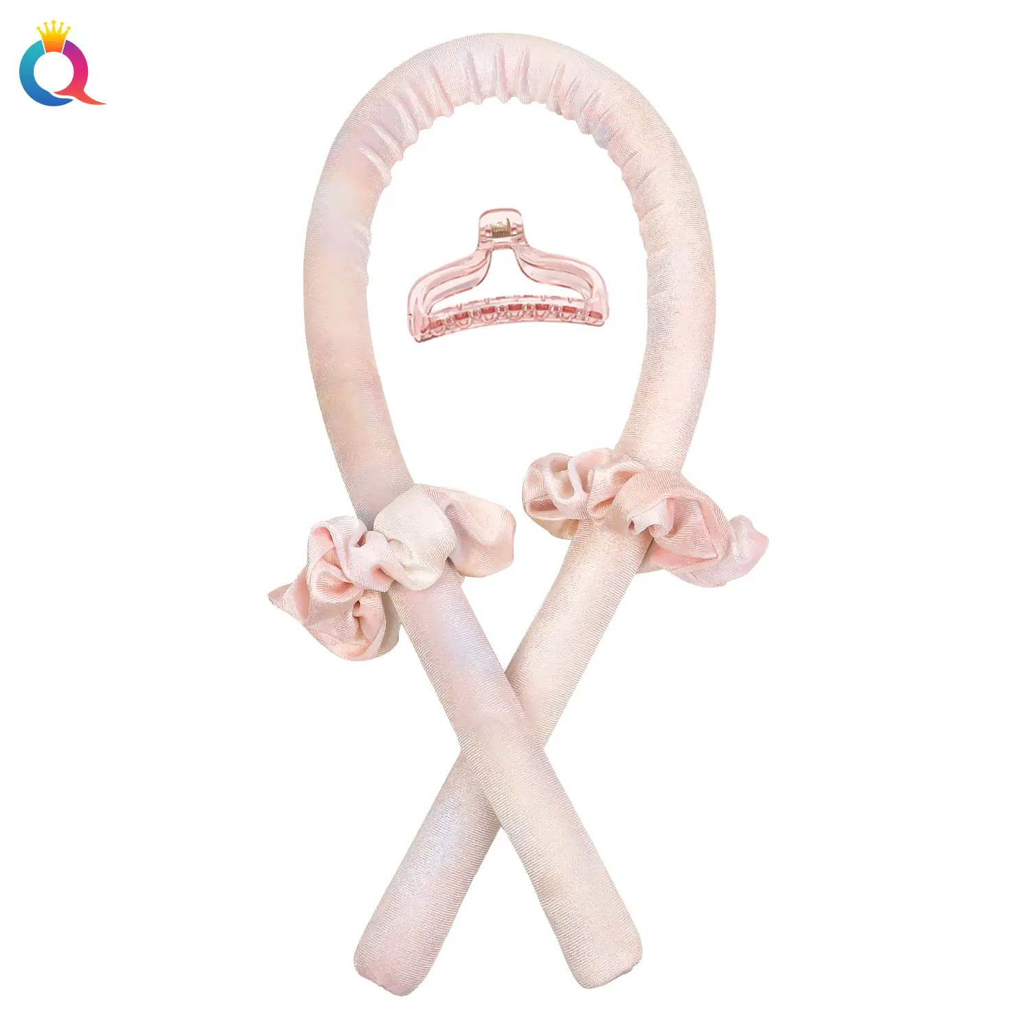 Tie-dyed Korean powder (curling iron 2 hair rings 1 hair clip)