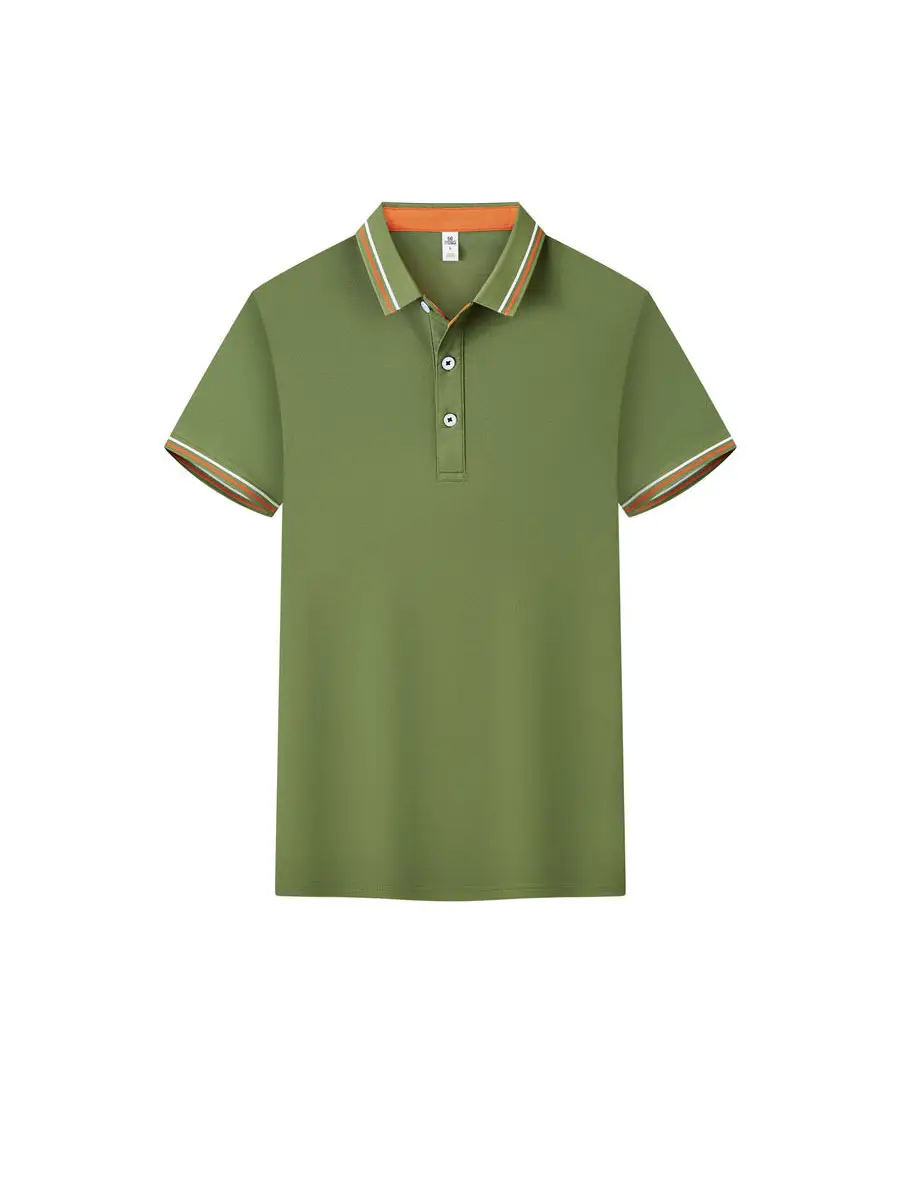 Men White Polo Shirt with Embroidered Collar - Image 16