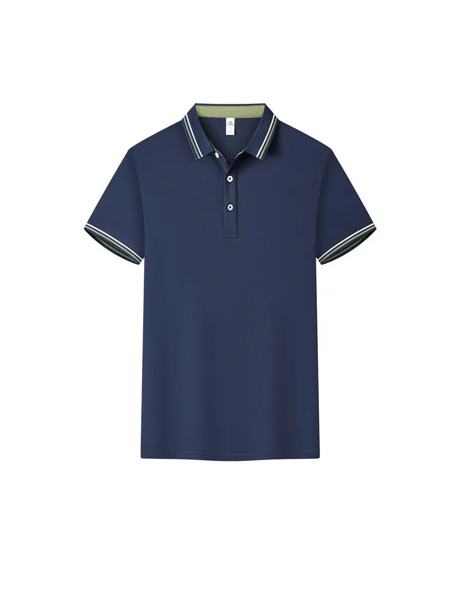 Men White Polo Shirt with Embroidered Collar - Image 17