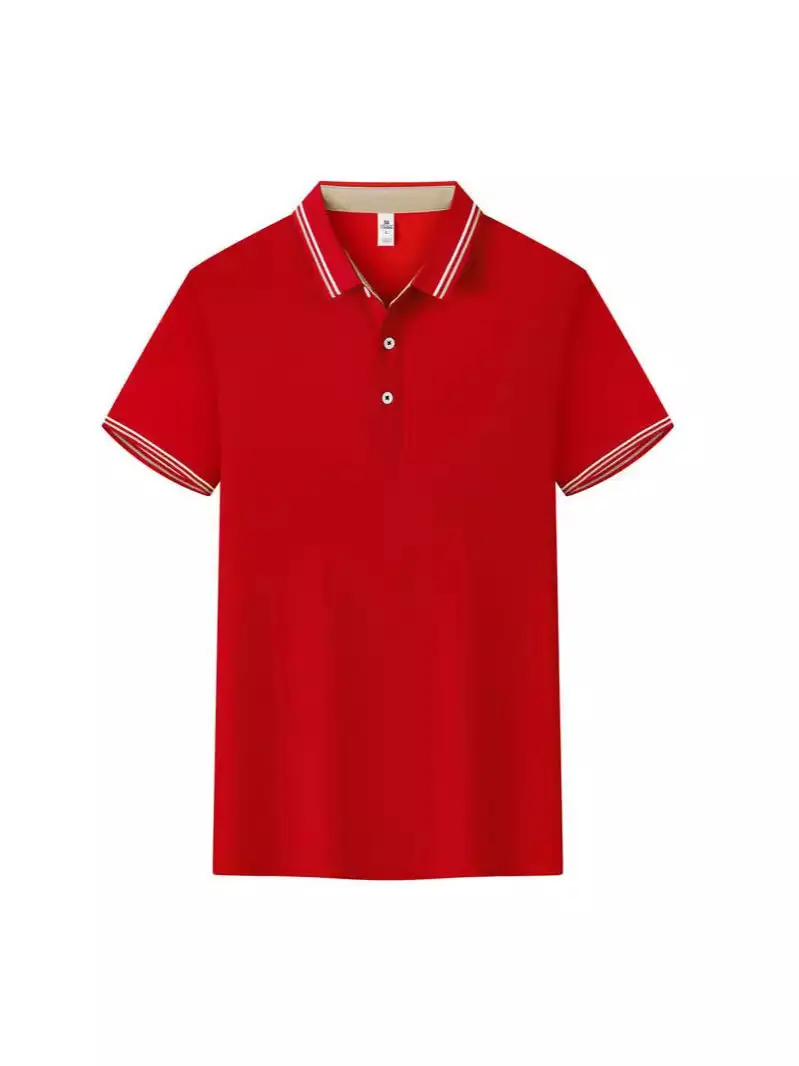 Men White Polo Shirt with Embroidered Collar - Image 18