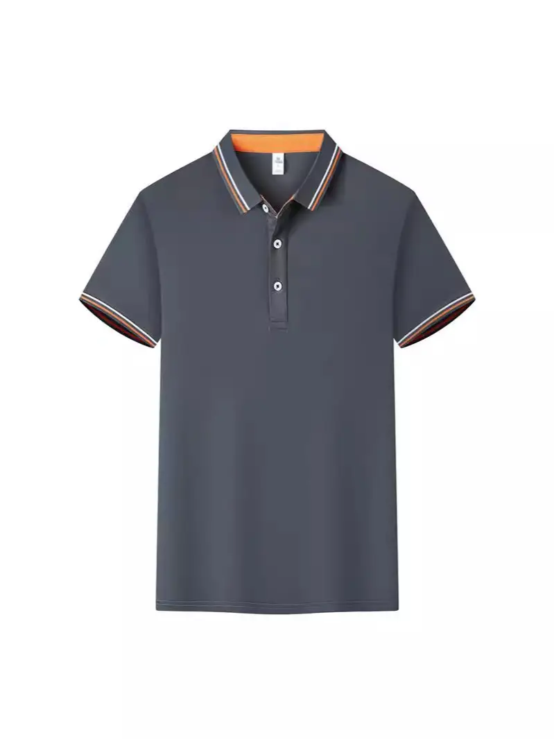 Men White Polo Shirt with Embroidered Collar - Image 19
