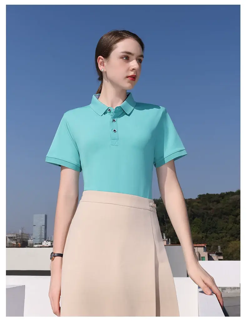 Men White Polo Shirt with Embroidered Collar — feature 27
