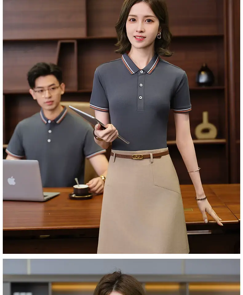 Men White Polo Shirt with Embroidered Collar — feature 41