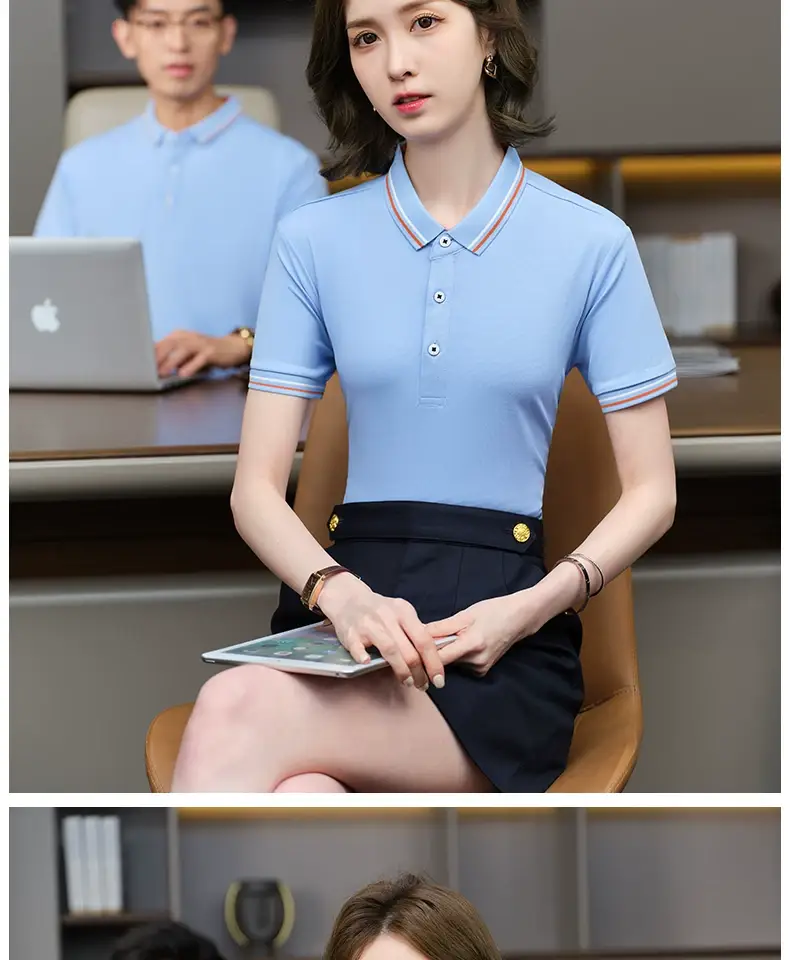 Men White Polo Shirt with Embroidered Collar — feature 43