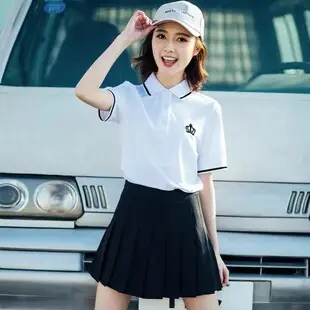 Men White Polo Shirt with Embroidered Collar — feature 5