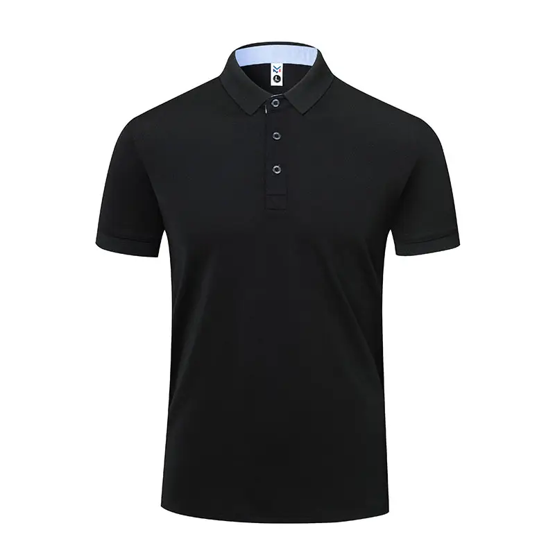 Men White Polo Shirt with Embroidered Collar - Image 14