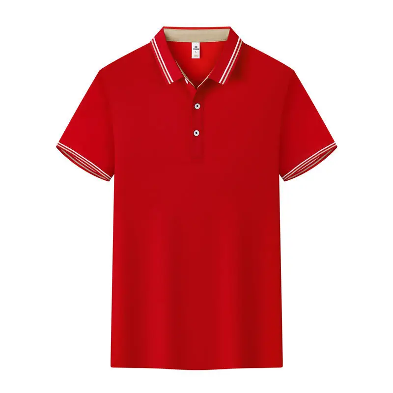 Men White Polo Shirt with Embroidered Collar - Image 3
