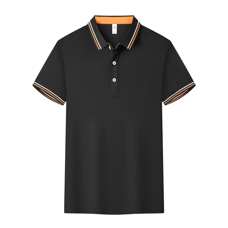 Men White Polo Shirt with Embroidered Collar - Image 5