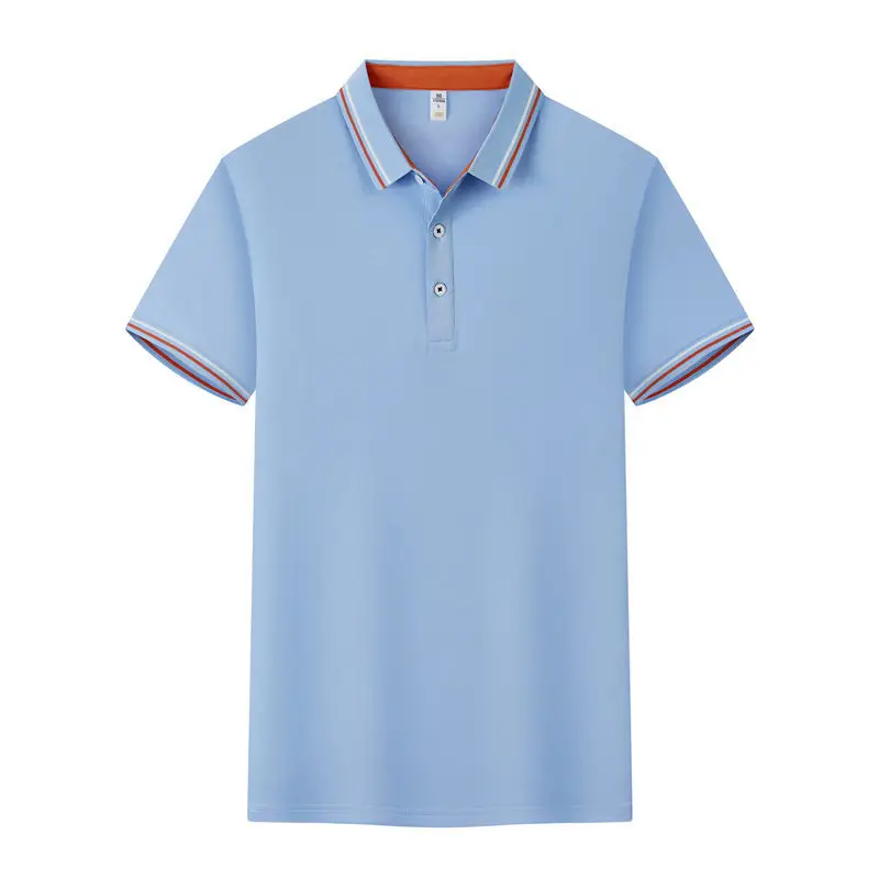 Men White Polo Shirt with Embroidered Collar - Image 6