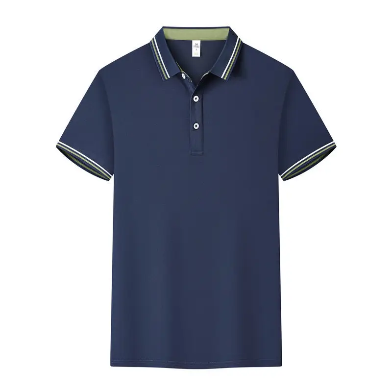 Men White Polo Shirt with Embroidered Collar - Image 7