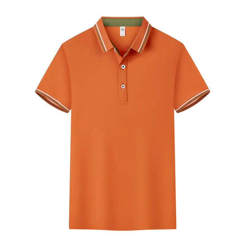 Men White Polo Shirt with Embroidered Collar - Image 8