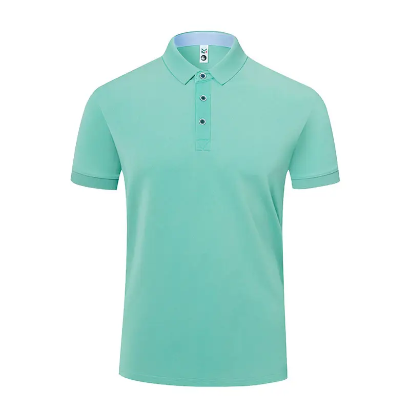 Men White Polo Shirt with Embroidered Collar - Image 9