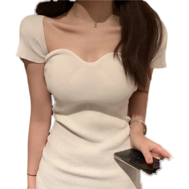 Black Knit Goddess Style Dress 5516 — feature 20