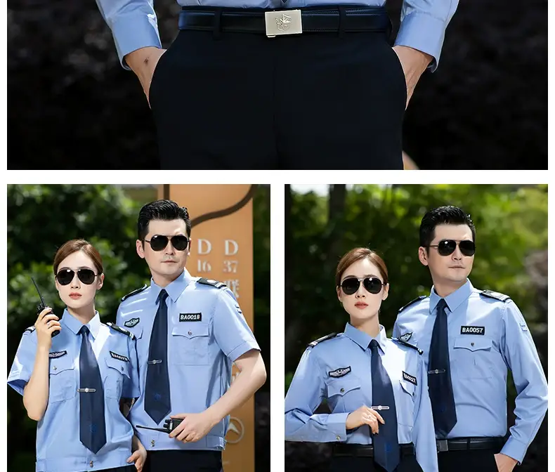 Men Blue Short Sleeve Security Uniform Shirt 2011 — feature 18
