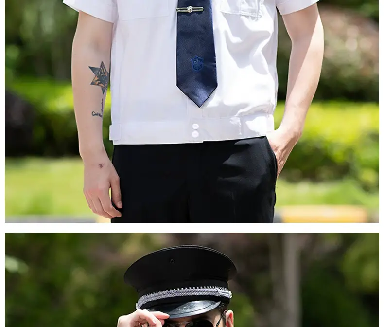 Men Blue Short Sleeve Security Uniform Shirt 2011 — feature 20