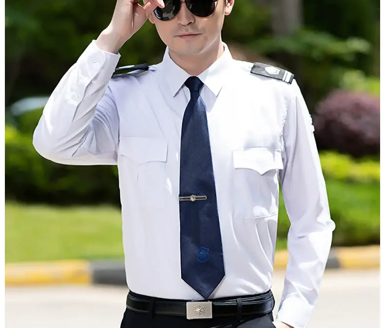 Men Blue Short Sleeve Security Uniform Shirt 2011 — feature 21