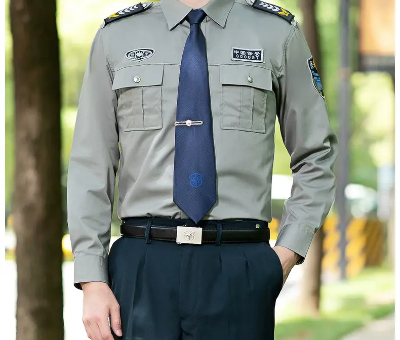 Men Blue Short Sleeve Security Uniform Shirt 2011 — feature 25