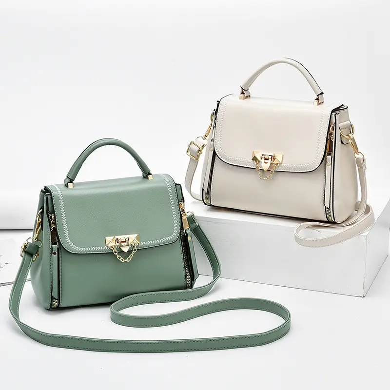Pink Leather Shoulder Bag for Women 2021 - Image 9