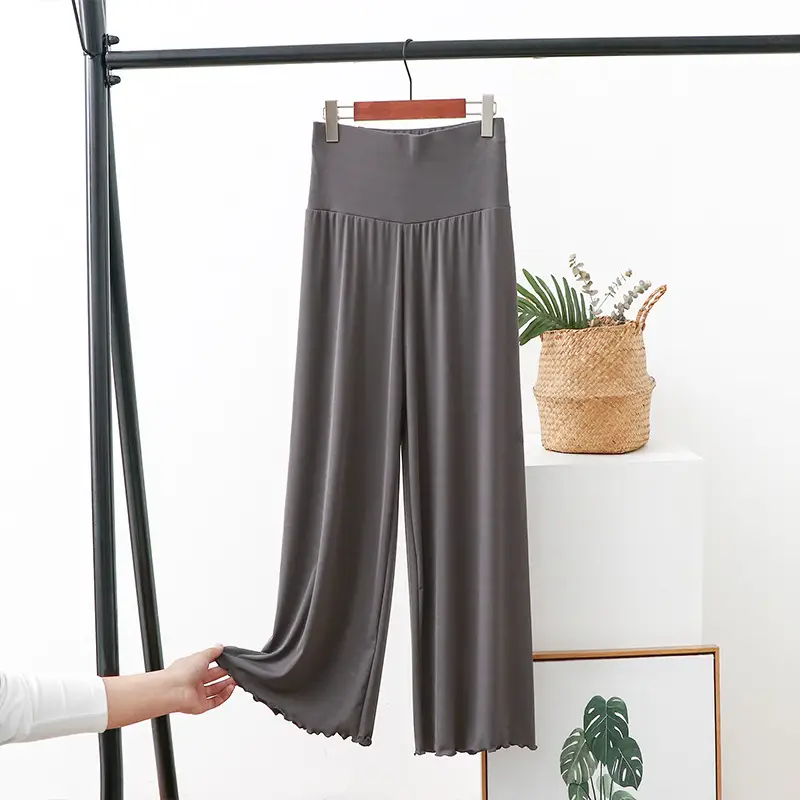 Women's Copper Ammonia Silk Wide Leg Pants Summer - Image 9