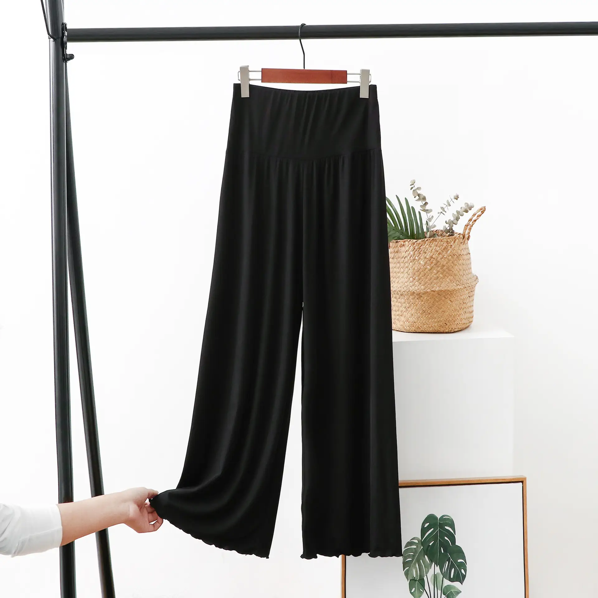 Women's Copper Ammonia Silk Wide Leg Pants Summer - Image 2