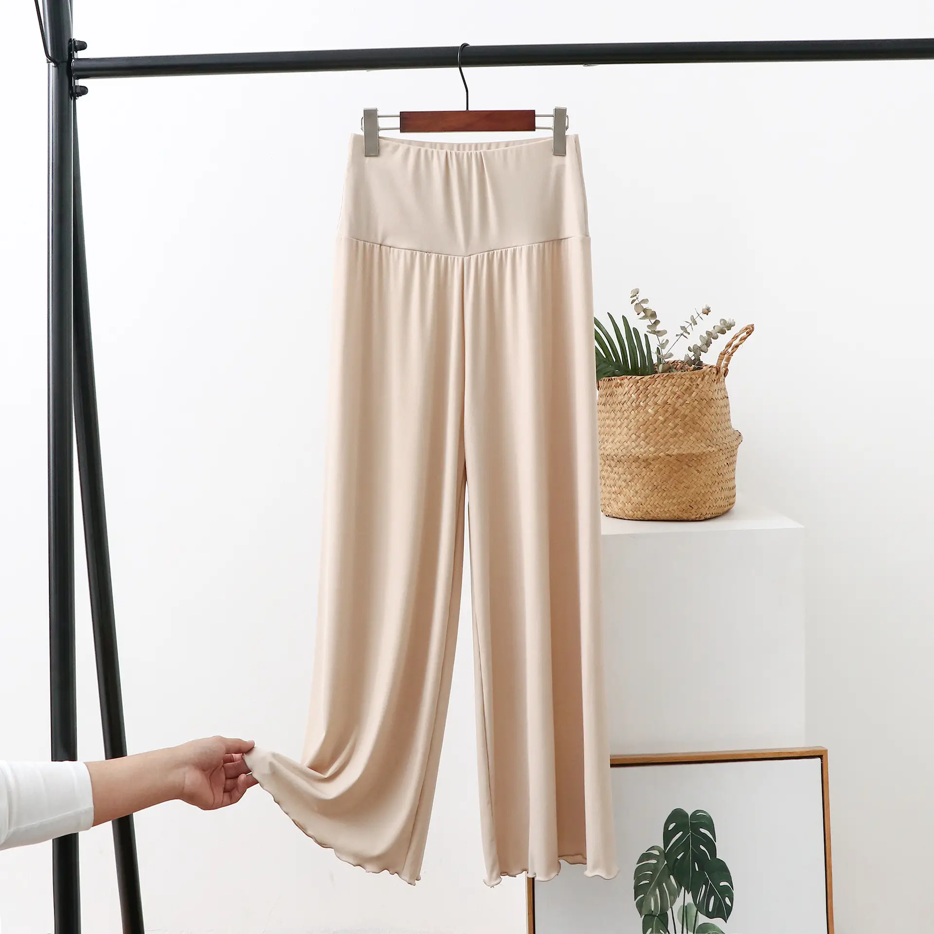 Women's Copper Ammonia Silk Wide Leg Pants Summer - Image 5