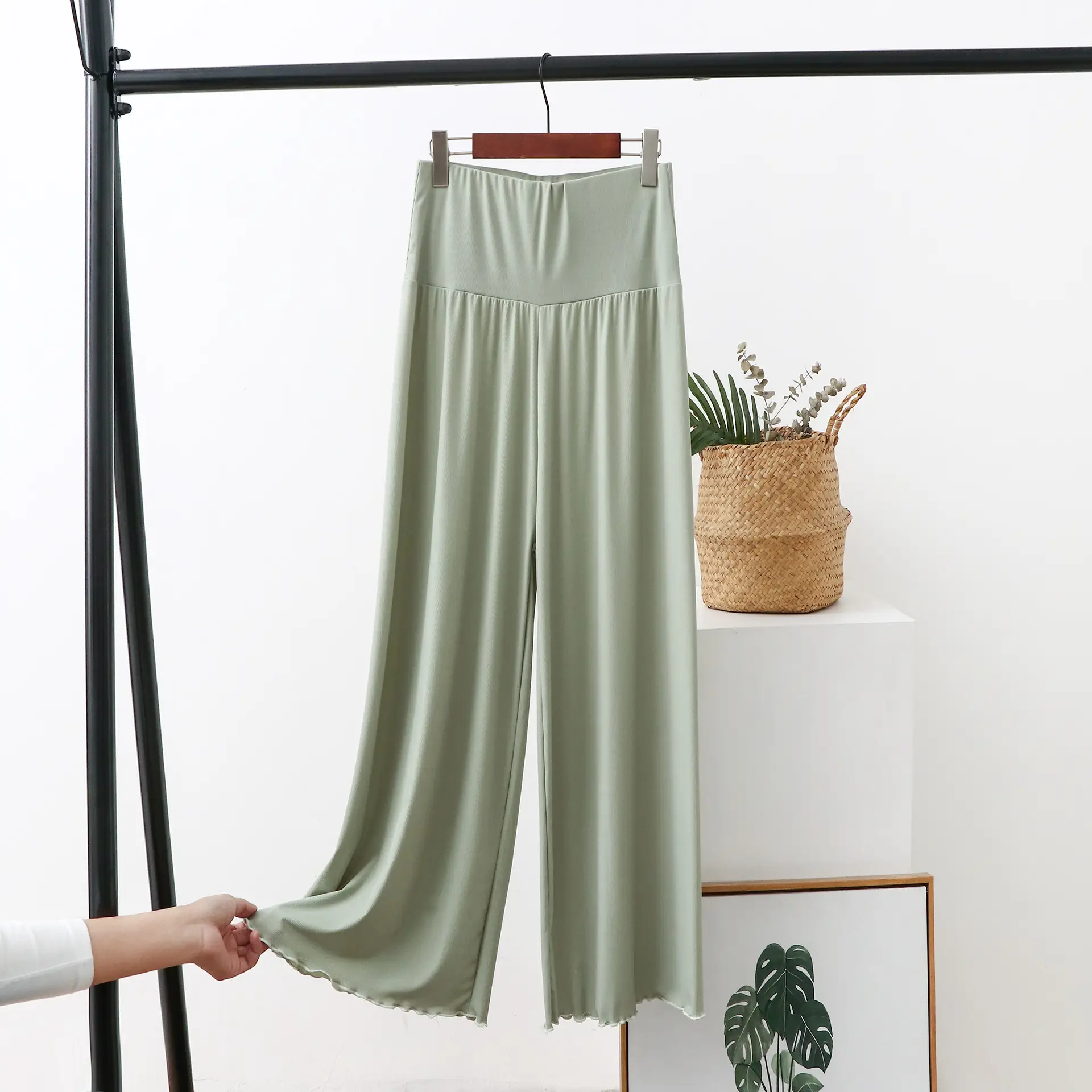 Women's Copper Ammonia Silk Wide Leg Pants Summer - Image 6