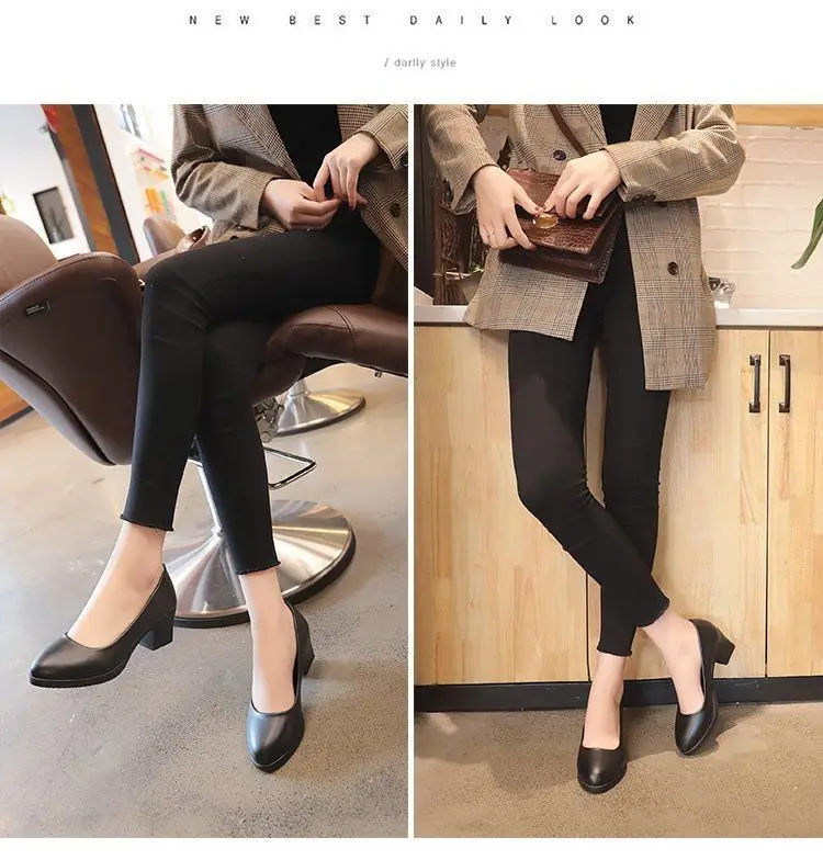 Black Square Heel Women's Formal Shoes — feature 11