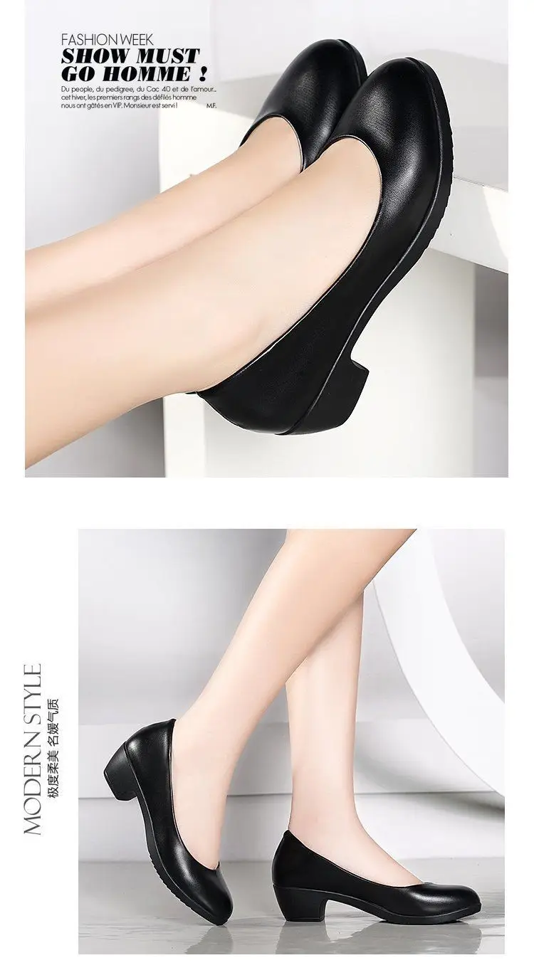 Black Square Heel Women's Formal Shoes — feature 13