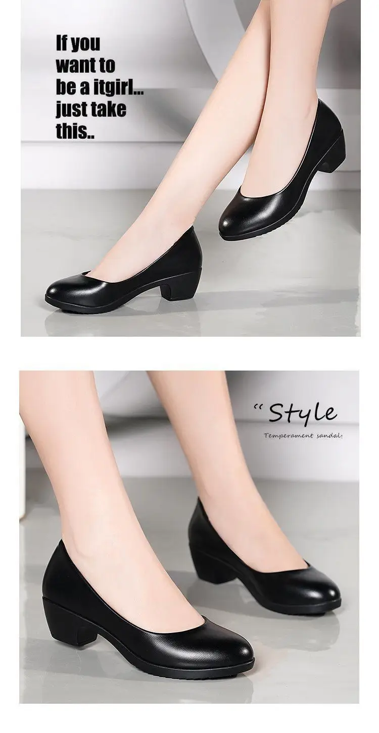 Black Square Heel Women's Formal Shoes — feature 14