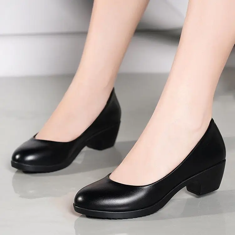 Black Square Heel Women's Formal Shoes — feature 7