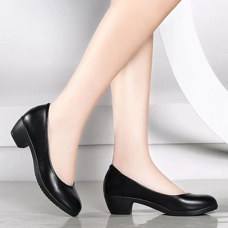 Black Square Heel Women's Formal Shoes — feature 8