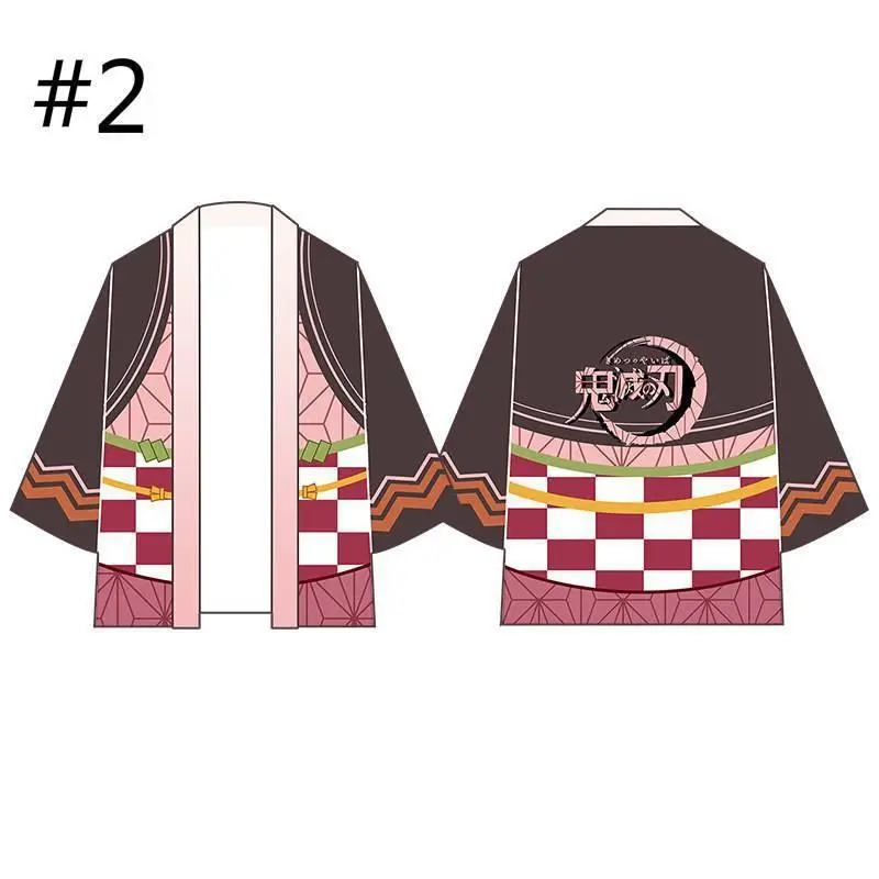 Ghost Extinguishing Blade Cos Kimono Coat with Feather Woven Design - Image 11