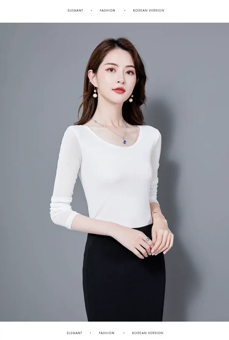 Black Korean Style Women's Top Sleeve T-Shirt 2021 — feature 15