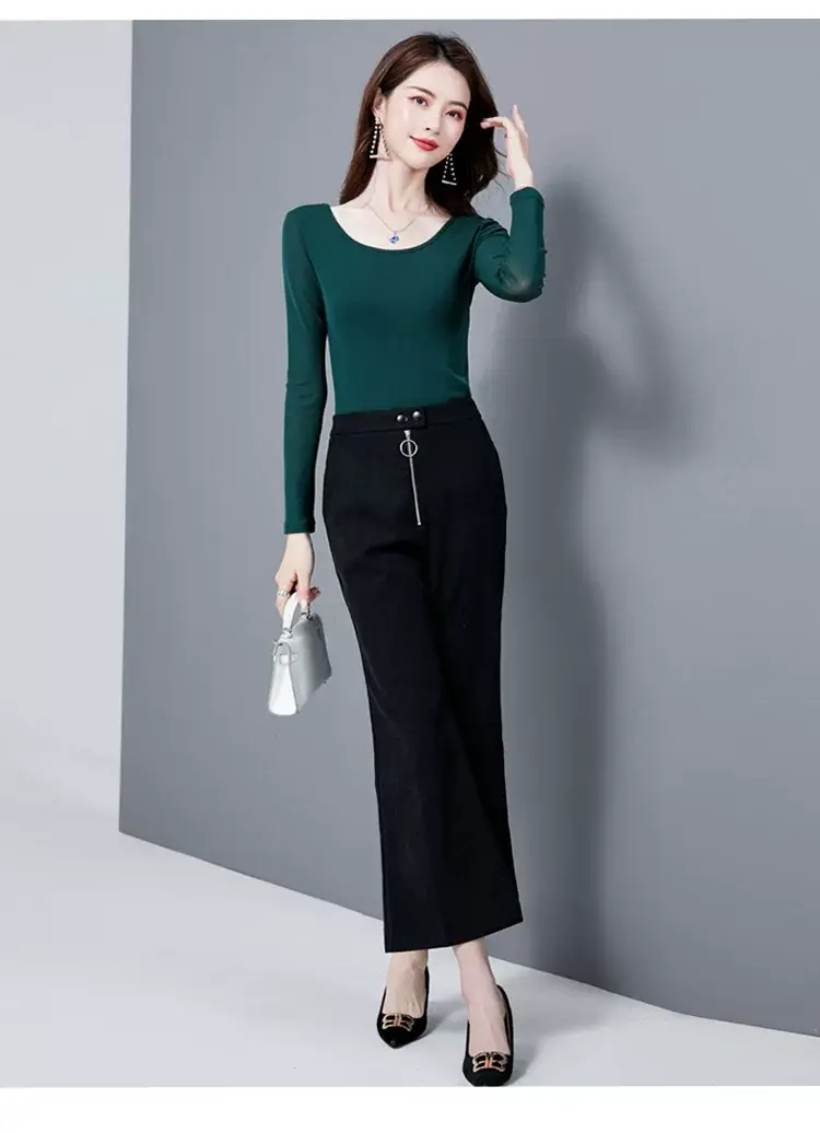 Black Korean Style Women's Top Sleeve T-Shirt 2021 — feature 21