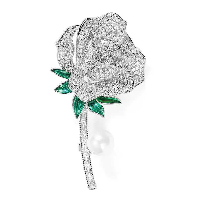 Luxury Zircon Rose Brooch for Women - Image 6