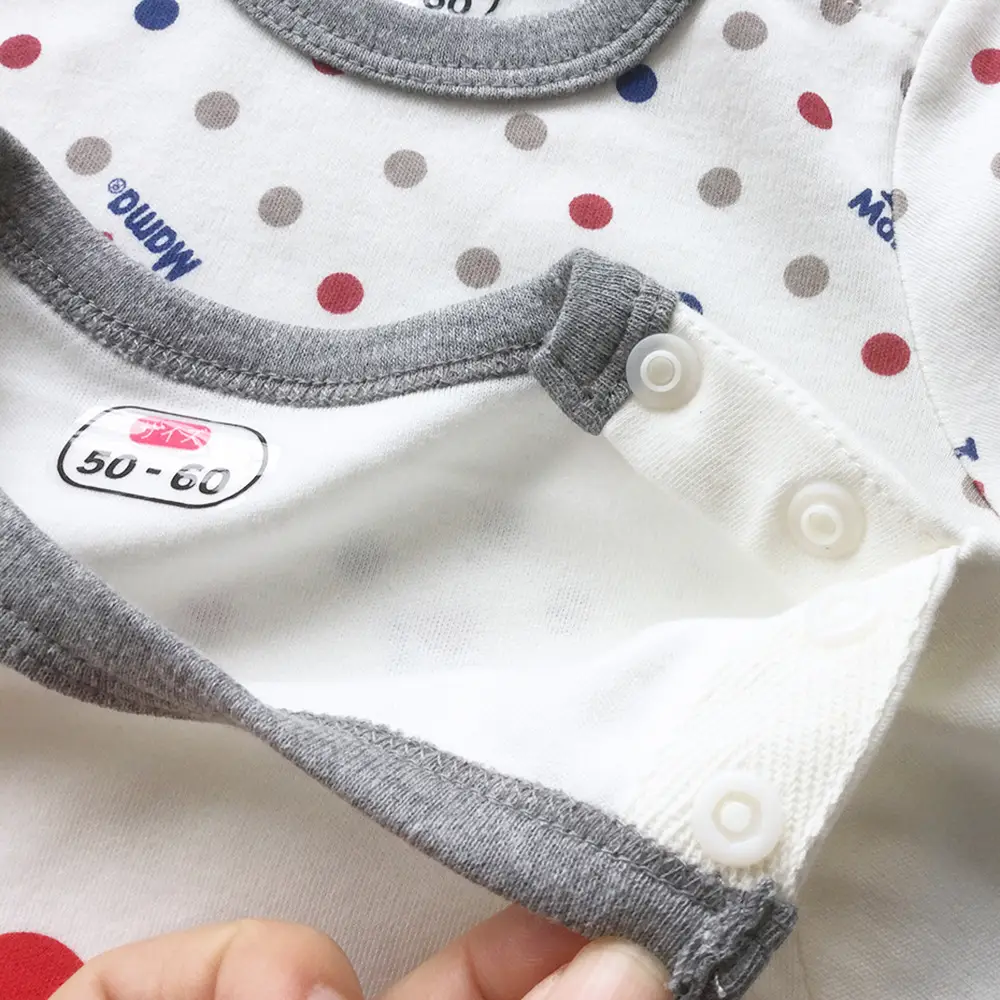 Baby Summer Wrap Fart Clothes Pink Cotton Long Sleeve - Image 3