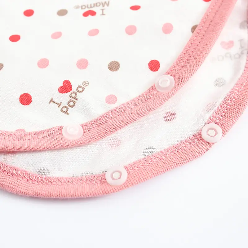 Baby Summer Wrap Fart Clothes Pink Cotton Long Sleeve - Image 5