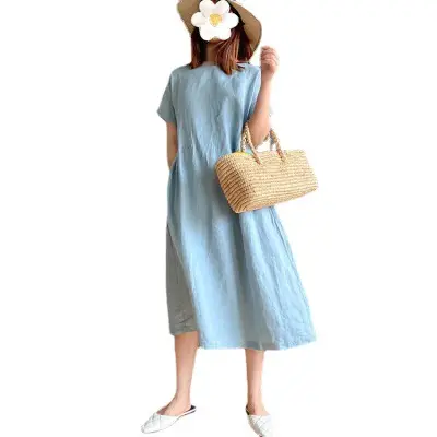 Women Loose Slim Summer Dress White 2021 - Image 13