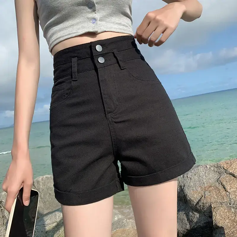Women Denim Shorts Ultra High Waist 2022 Summer - Image 5