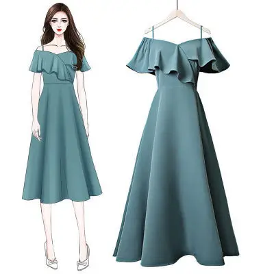 Black Plus Size 200kg Fat Sister Dress - Image 6