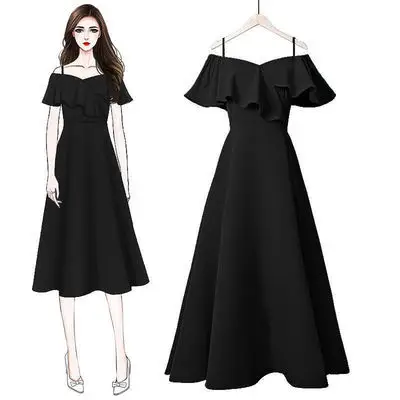 Black Plus Size 200kg Fat Sister Dress - Image 7