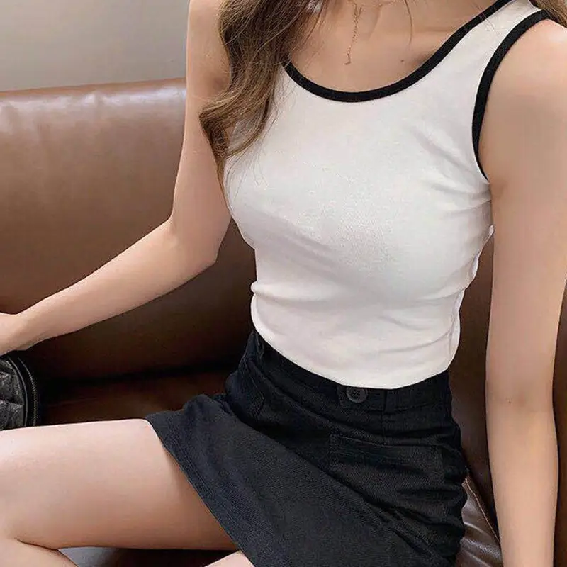 Black Korean Style Slim Fit Camisole Women Summer - Image 5