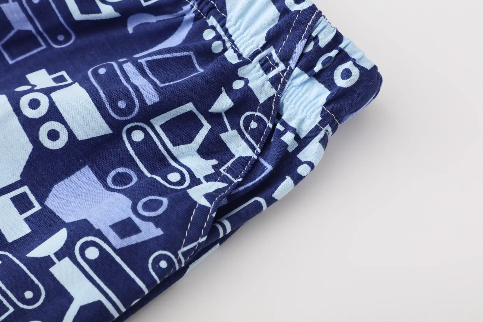 2025 Summer Boys Shorts Set Blue Truck Print — feature 11