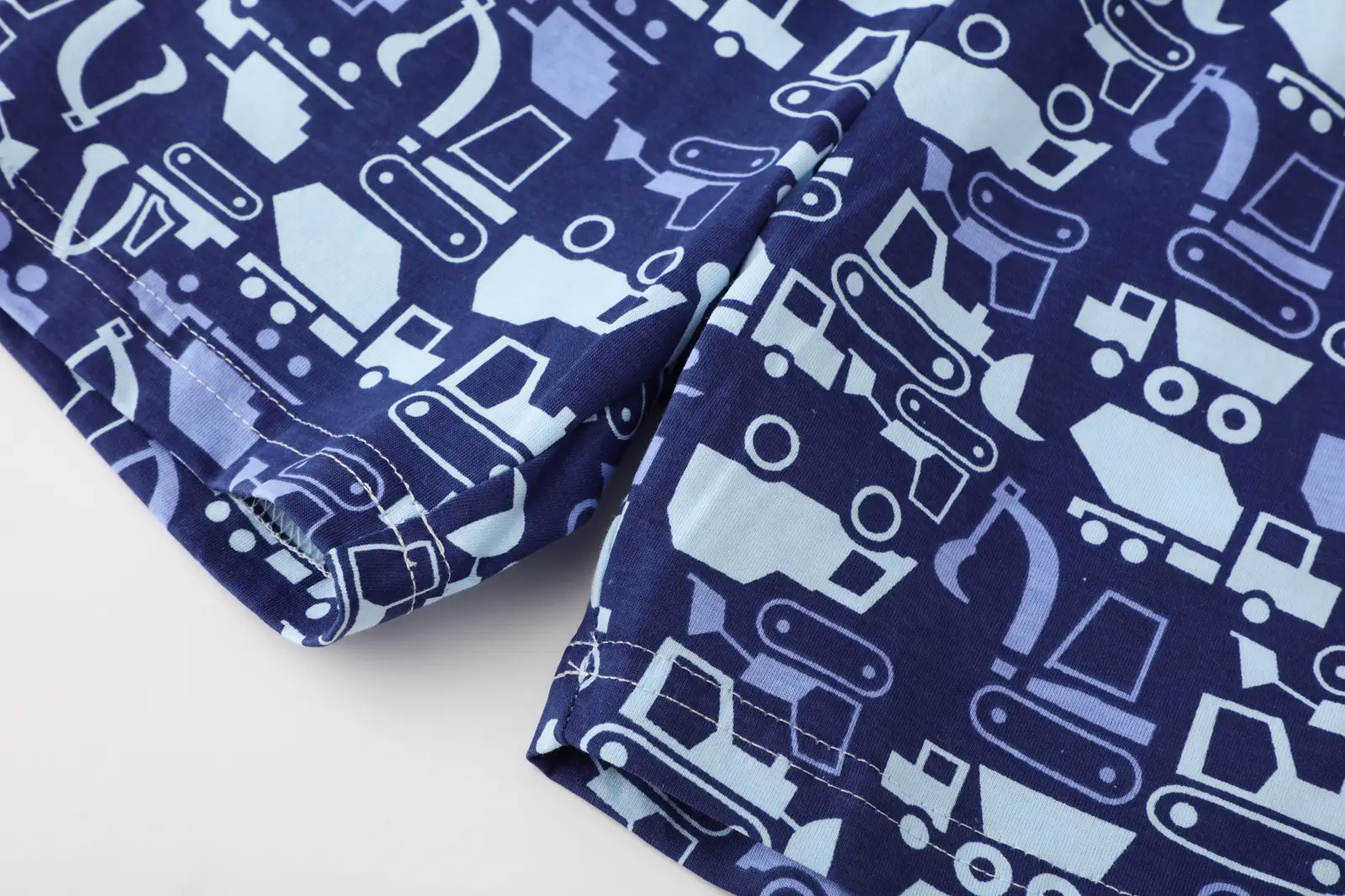 2025 Summer Boys Shorts Set Blue Truck Print — feature 12