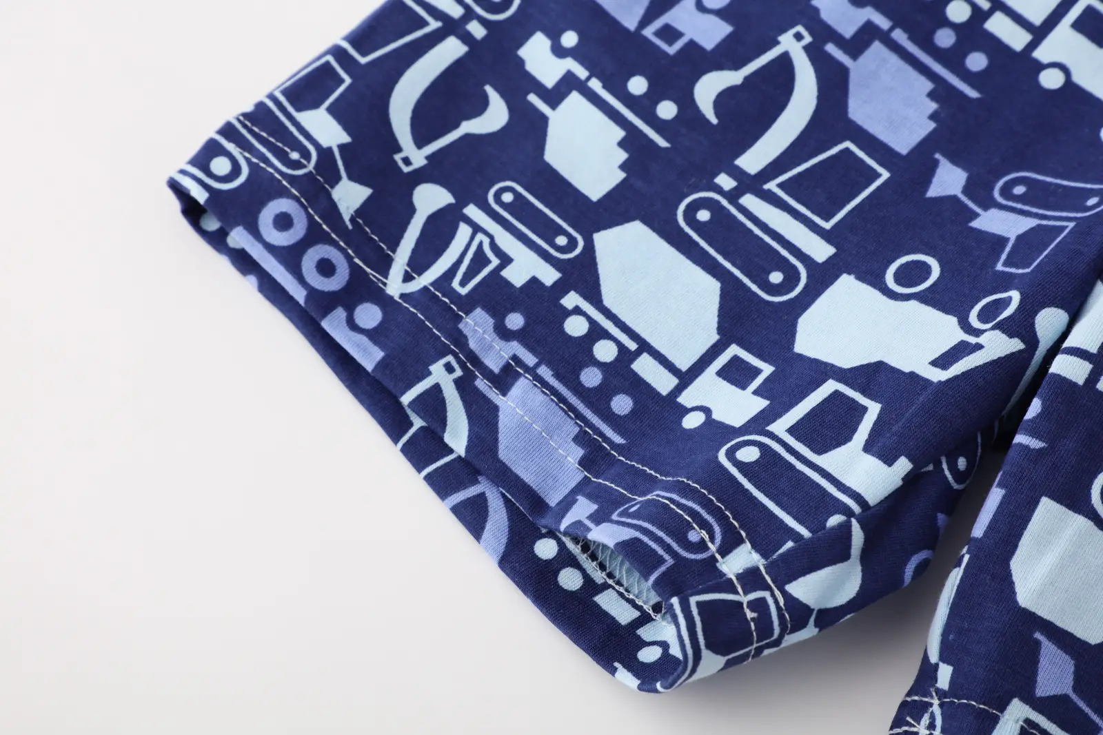 2025 Summer Boys Shorts Set Blue Truck Print — feature 13