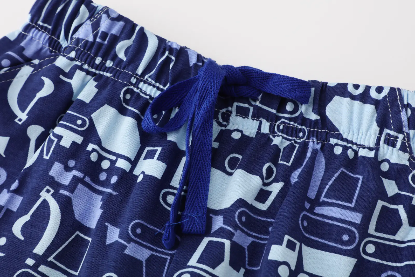 2025 Summer Boys Shorts Set Blue Truck Print — feature 9