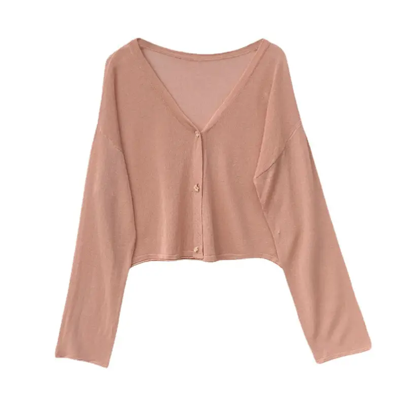 Women Long Sleeve Knitted Cardigan Summer Beach Wear
