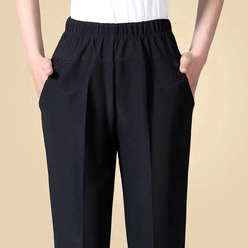 Black Straight Leg Pants for Women 2025 - Image 2