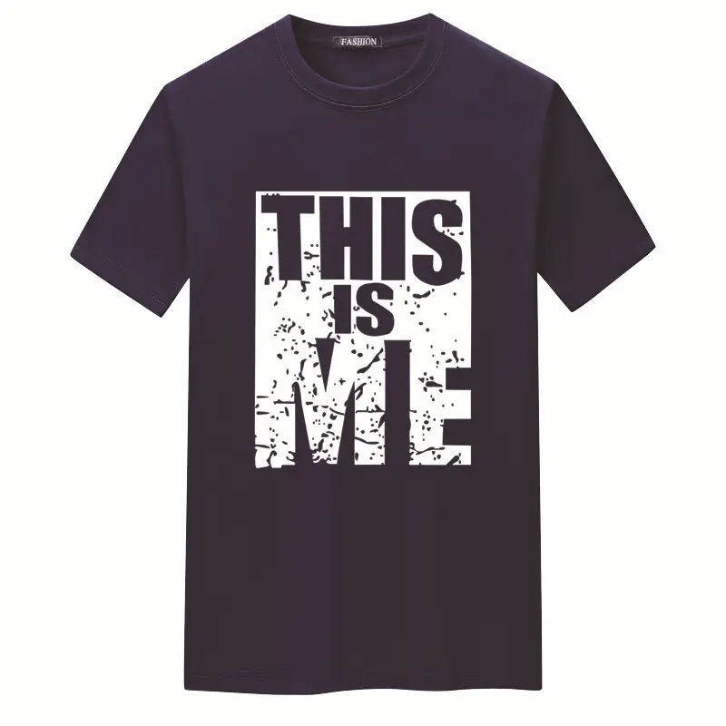 Men Orange Printed T-Shirt Short Sleeve Loose Fit - Image 14