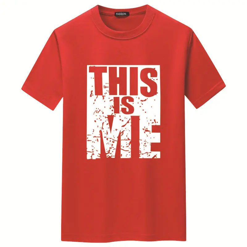 Men Orange Printed T-Shirt Short Sleeve Loose Fit - Image 15